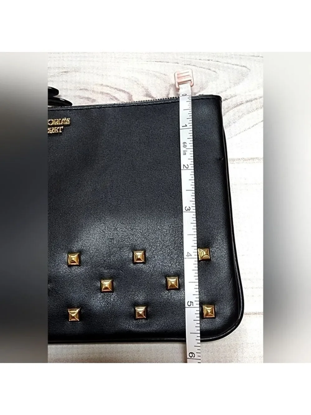 Victoria's Secret Black Studded Wristlet Wallet Limited Edition - New With Tags